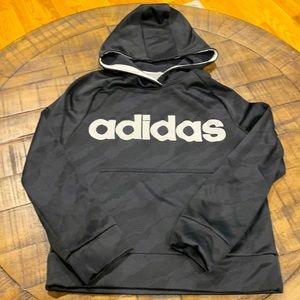 SOLD Boys Black Adidas Hooded Sweatshirt-Size 8